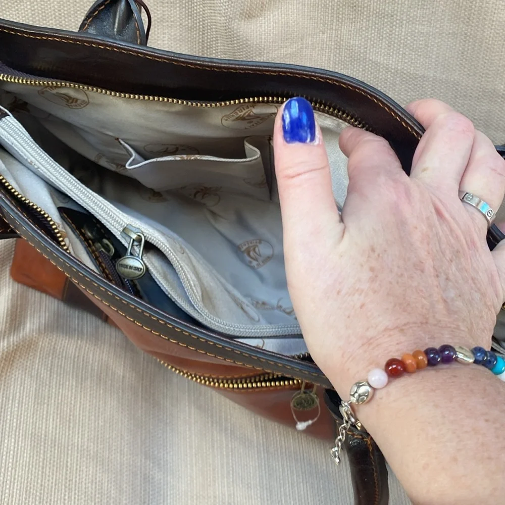 Pelletterie Firenze Cognac Italian leather handmade handbag - Picture 5 of 13